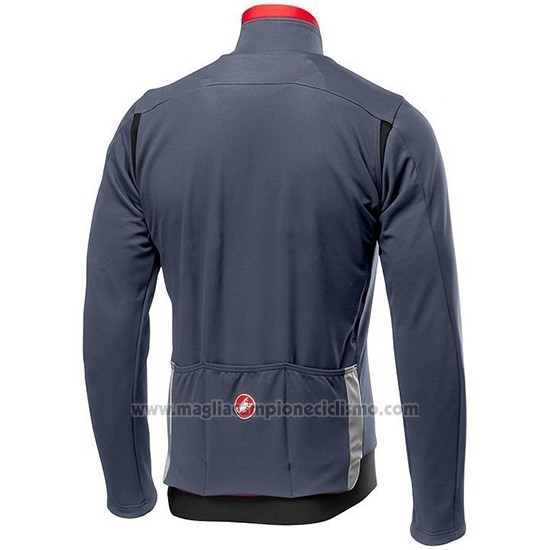 2019 Abbigliamento Ciclismo Castelli DE Grigio Rosso Manica Lunga e Salopette