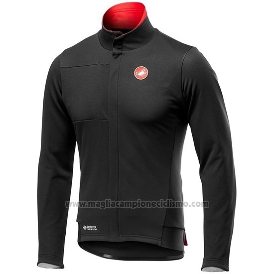 2019 Abbigliamento Ciclismo Castelli DE Nero Rosso Manica Lunga e Salopette