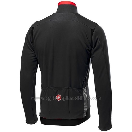 2019 Abbigliamento Ciclismo Castelli DE Nero Rosso Manica Lunga e Salopette