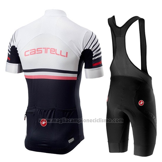 2019 Abbigliamento Ciclismo Castelli Free AR 4.1 Bianco Nero Manica Corta e Salopette
