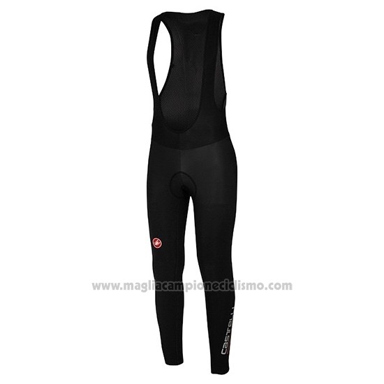 2019 Abbigliamento Ciclismo Castelli Puro 3 Arancione Nero Manica Lunga e Salopette
