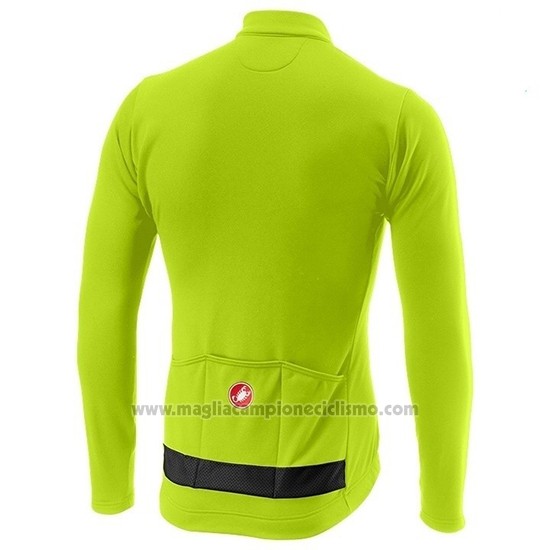 2019 Abbigliamento Ciclismo Castelli Puro 3 Verde Nero Manica Lunga e Salopette