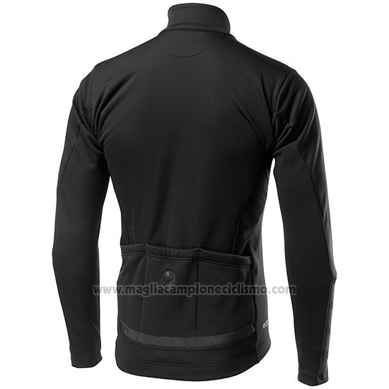 2019 Abbigliamento Ciclismo Castelli Raddoppia 2 Nero Manica Lunga e Salopette