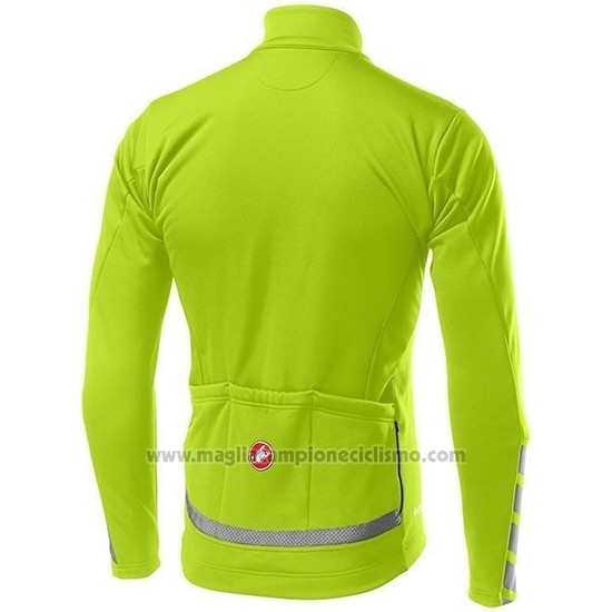 2019 Abbigliamento Ciclismo Castelli Raddoppia 2 Verde Argentato Manica Lunga e Salopette