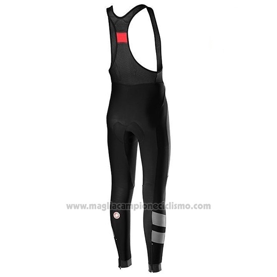 2019 Abbigliamento Ciclismo Castelli TRAS Blu Arancione Manica Lunga e Salopette
