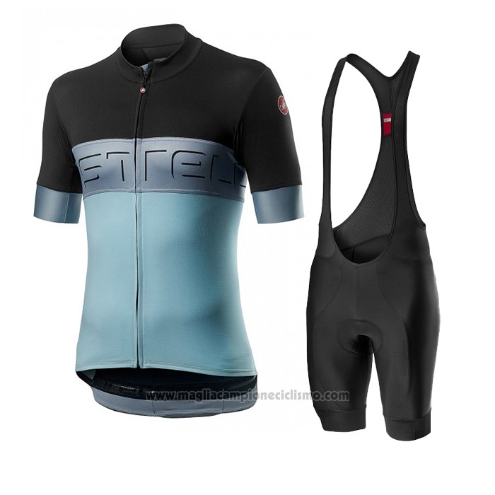 2020 Abbigliamento Ciclismo Castelli Blu Manica Corta e Salopette(1)