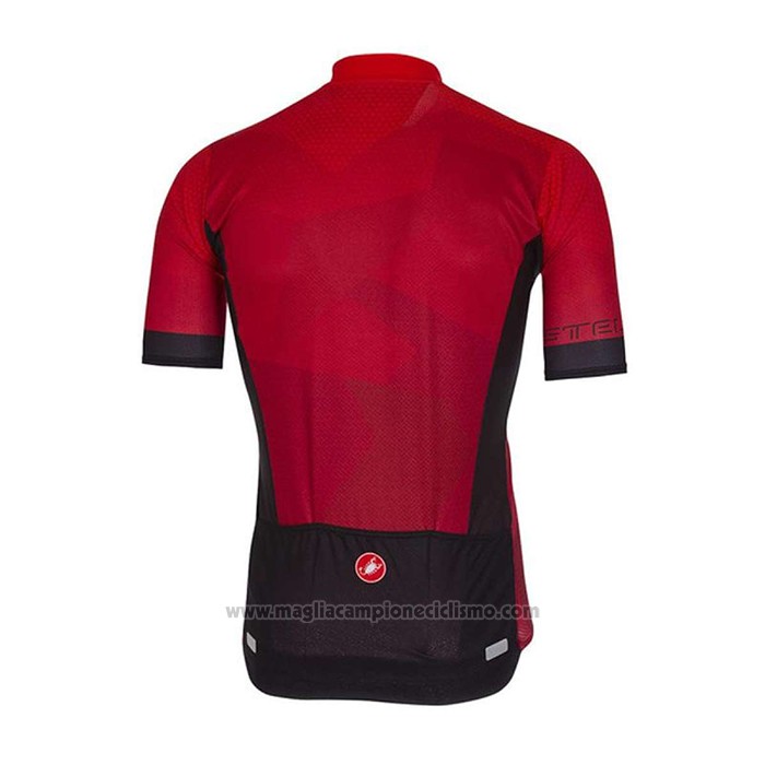 2020 Abbigliamento Ciclismo Castelli Rosso Manica Corta e Salopette