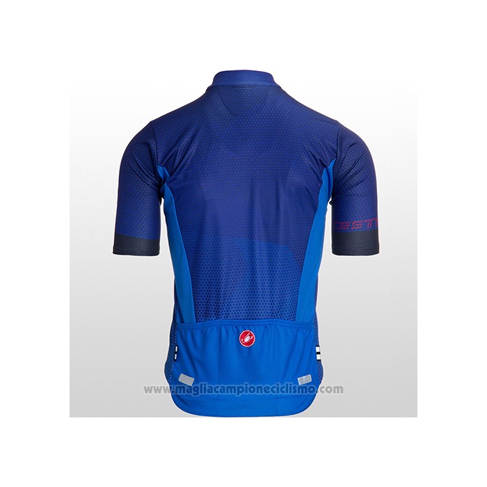 2021 Abbigliamento Ciclismo Castelli Aceso Blu Manica Corta e Salopette