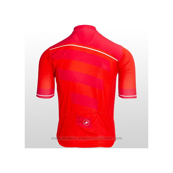 2021 Abbigliamento Ciclismo Castelli Aceso Rosa Rosso Manica Corta e Salopette