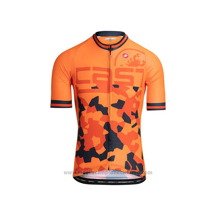 2021 Abbigliamento Ciclismo Castelli Arancione Manica Corta e Salopette