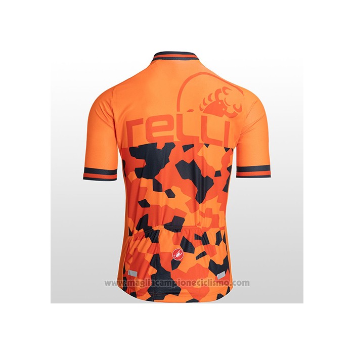 2021 Abbigliamento Ciclismo Castelli Arancione Manica Corta e Salopette