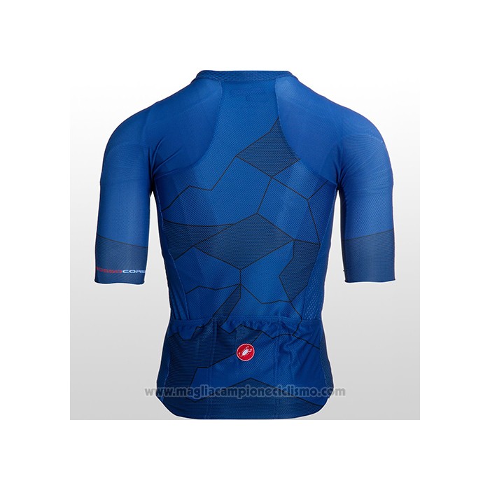 2021 Abbigliamento Ciclismo Castelli Blu Manica Corta e Salopette