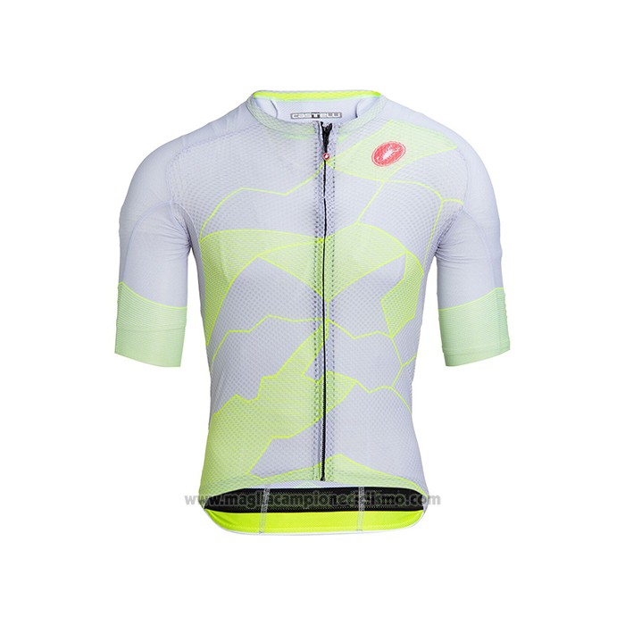 2021 Abbigliamento Ciclismo Castelli Chiaro Giallo Bianco Manica Corta e Salopette