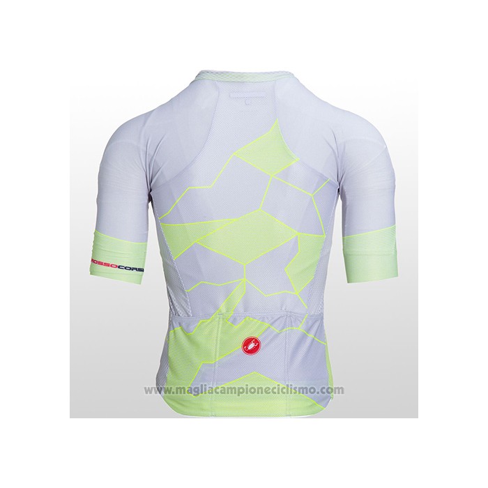 2021 Abbigliamento Ciclismo Castelli Chiaro Giallo Bianco Manica Corta e Salopette