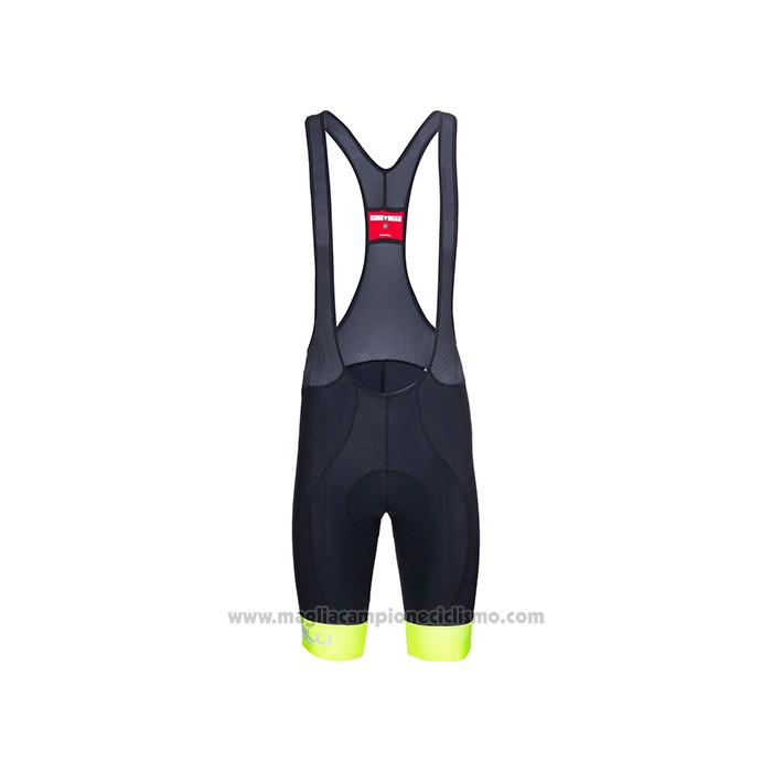 2021 Abbigliamento Ciclismo Castelli Chiaro Giallo Bianco Manica Corta e Salopette