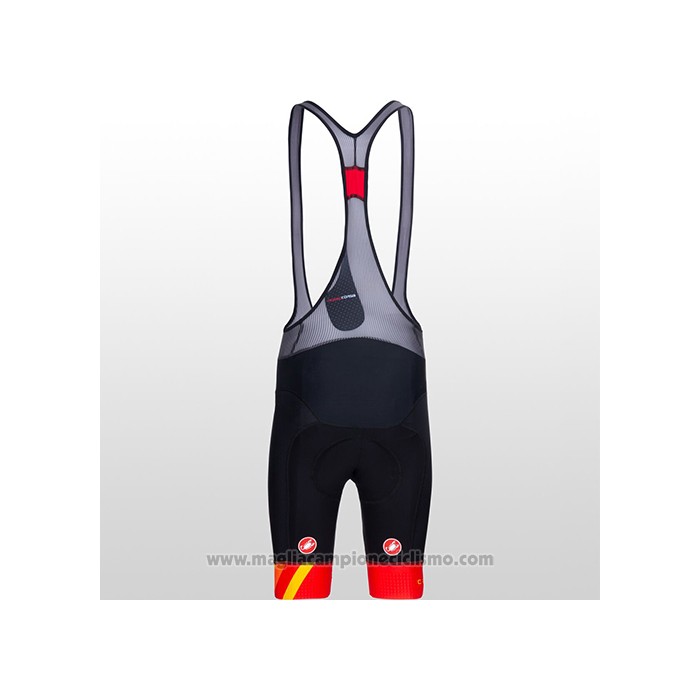 2021 Abbigliamento Ciclismo Castelli Giallo Arancione Manica Corta e Salopette