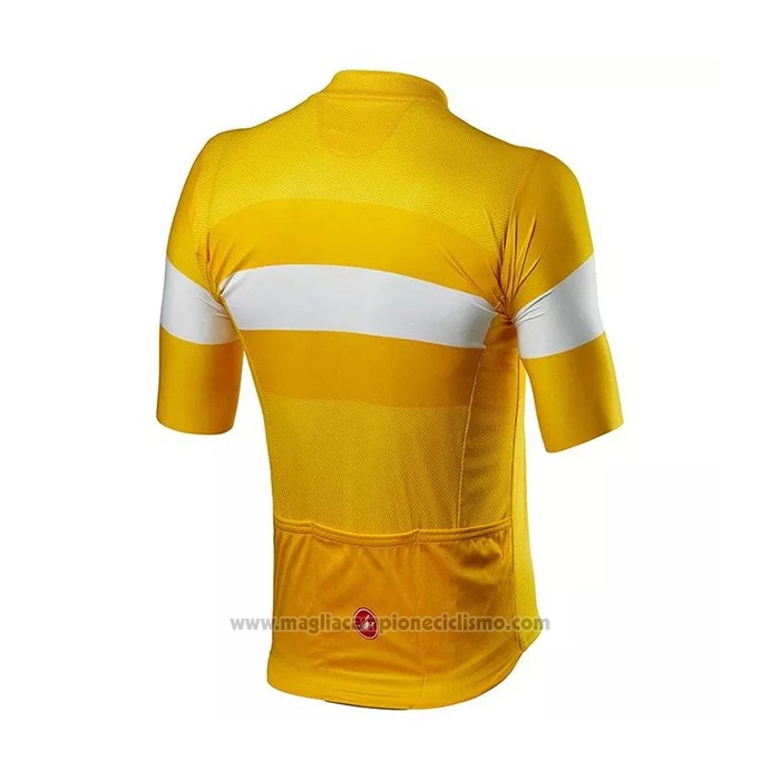 2021 Abbigliamento Ciclismo Castelli Giallo Manica Corta e Salopette