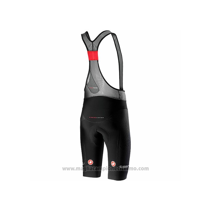 2021 Abbigliamento Ciclismo Castelli Nero Grigio Bianco Manica Corta e Salopette