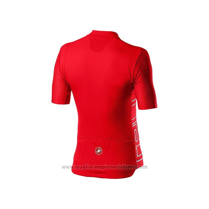 2021 Abbigliamento Ciclismo Castelli Rosso Manica Corta e Salopette
