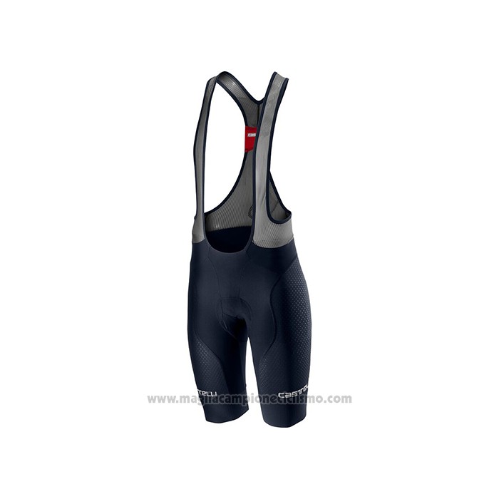 2021 Abbigliamento Ciclismo Castelli Scuro Nero Blu Manica Corta e Salopette
