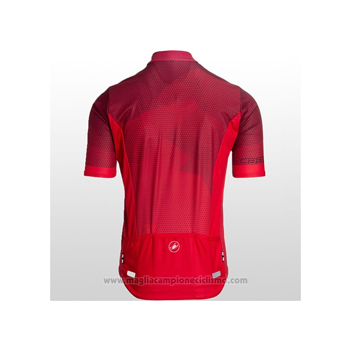2021 Abbigliamento Ciclismo Castelli Scuro Rosso Manica Corta e Salopette