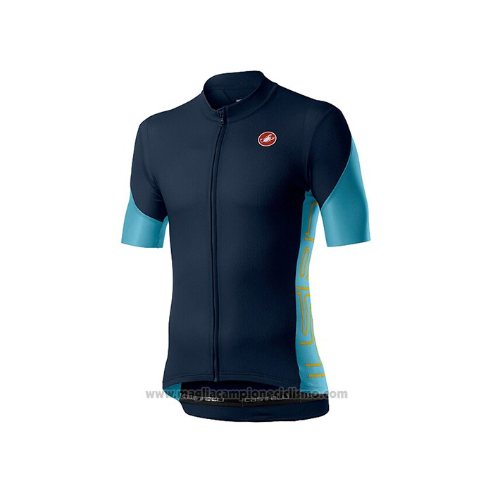 2021 Abbigliamento Ciclismo Castelli Spento Blu Manica Corta e Salopette