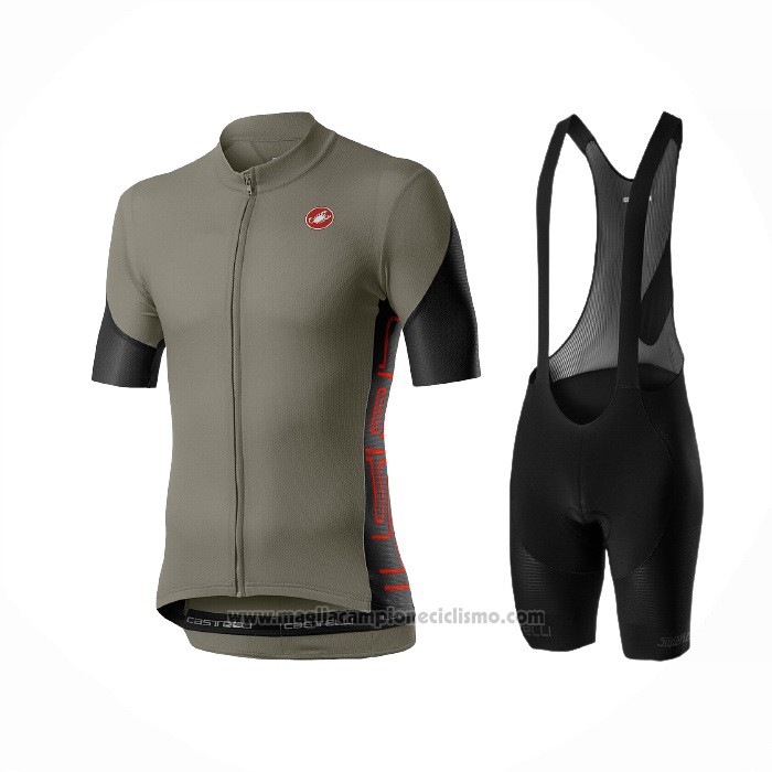 2021 Abbigliamento Ciclismo Castelli Spento Verde Manica Corta e Salopette