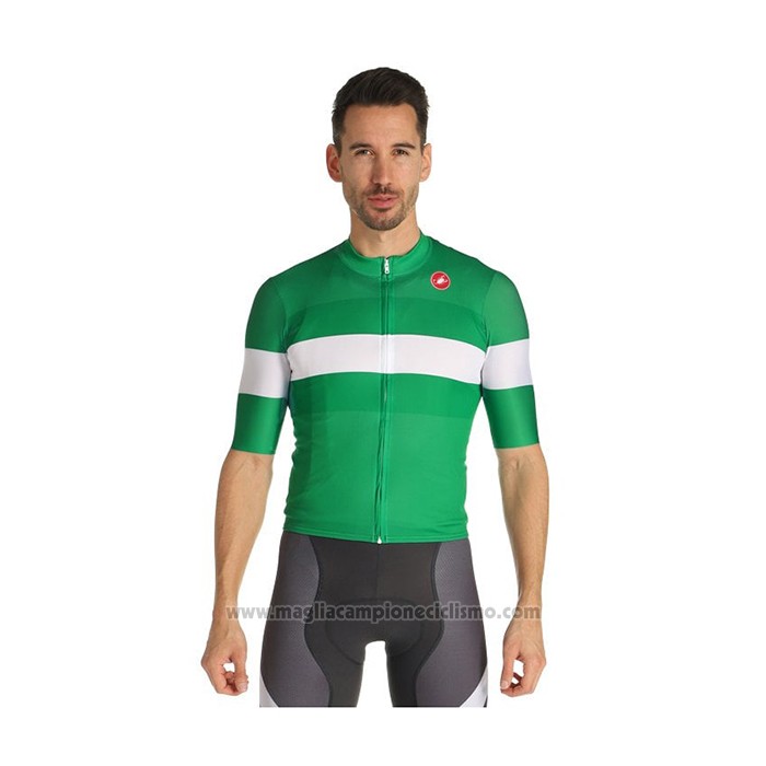 2021 Abbigliamento Ciclismo Castelli Verde Manica Corta e Salopette