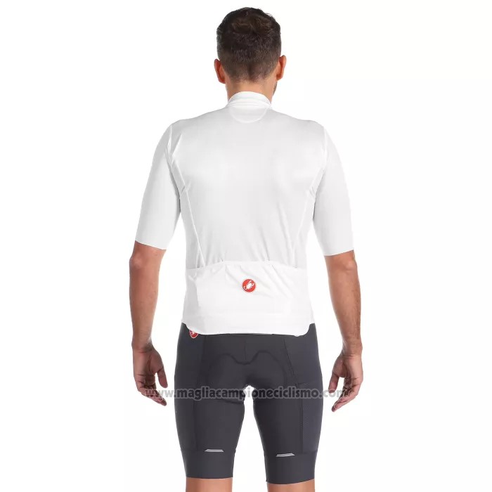 2022 Abbigliamento Ciclismo Castelli Bianco Grigio Manica Corta e Salopette