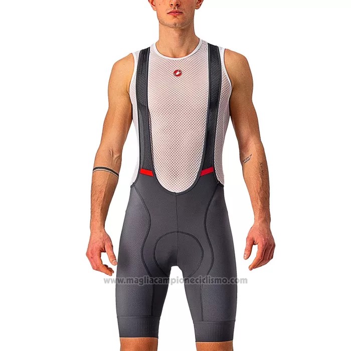 2022 Abbigliamento Ciclismo Castelli Bianco Grigio Manica Corta e Salopette