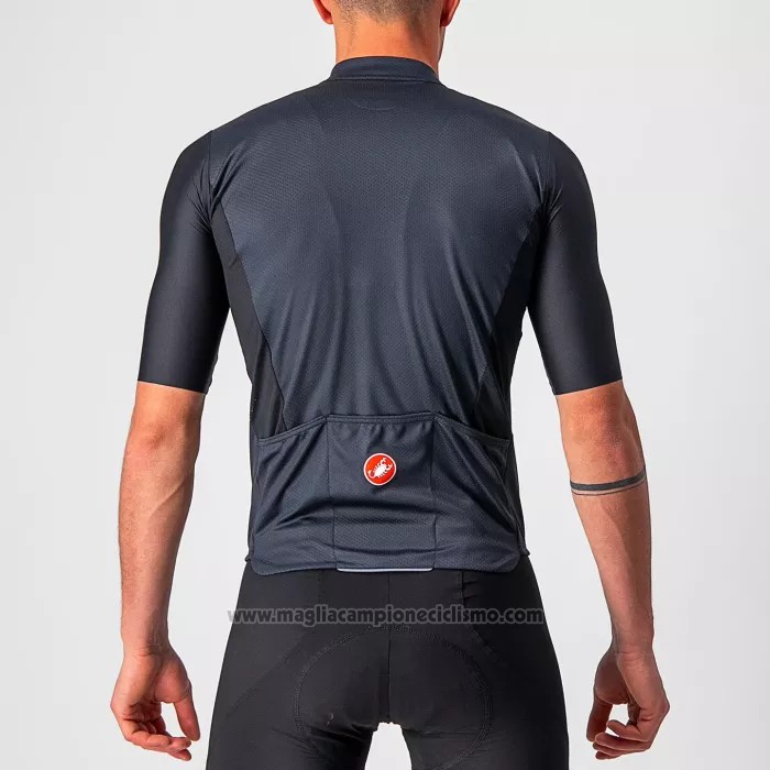 2022 Abbigliamento Ciclismo Castelli Scuro Grigio Manica Corta e Salopette