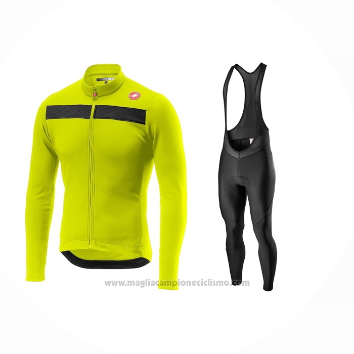2024 Abbigliamento Ciclismo Castelli Verde Manica Lunga e Salopette