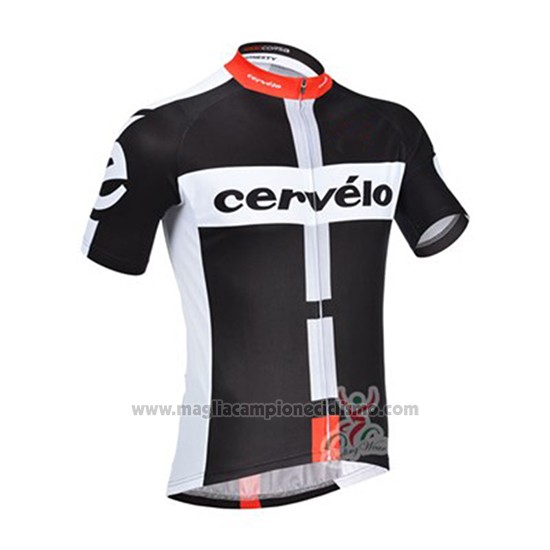 2019 Abbigliamento Ciclismo Cervelo Nero Bianco Manica Corta e Salopette
