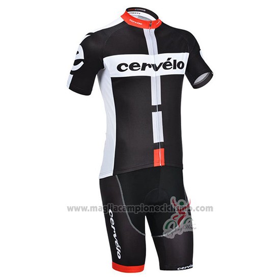2019 Abbigliamento Ciclismo Cervelo Nero Bianco Manica Corta e Salopette
