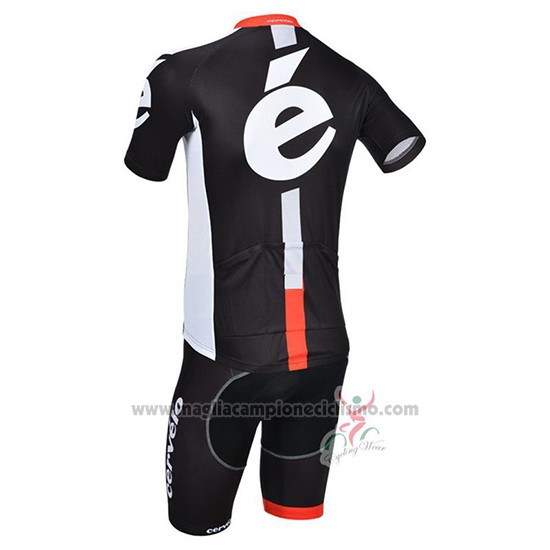2019 Abbigliamento Ciclismo Cervelo Nero Bianco Manica Corta e Salopette