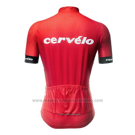 2019 Abbigliamento Ciclismo Cervelo Rosso Manica Corta e Salopette