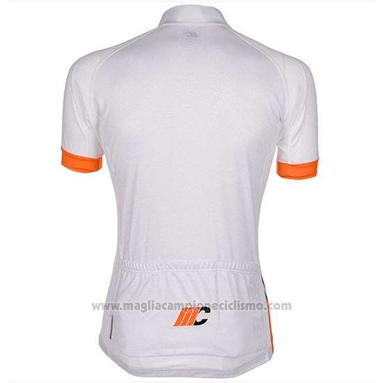2018 Abbigliamento Ciclismo Cipollini Easy Bianchi e Arancione Manica Corta e Salopette