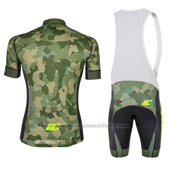 2018 Abbigliamento Ciclismo Cipollini Prestig Camo Camuffamento Verde Manica Corta e Salopette
