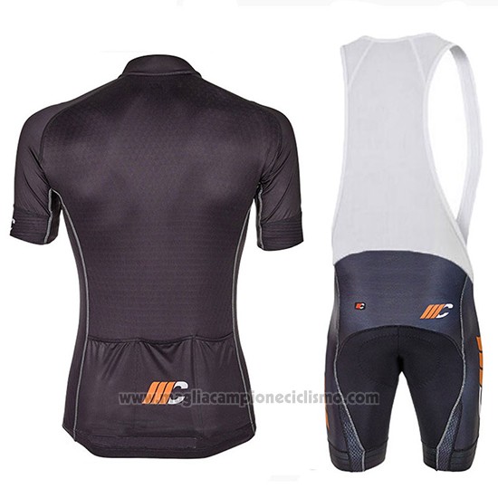 2018 Abbigliamento Ciclismo Cipollini Shading Bianco Nero e Arancione Manica Corta e Salopette