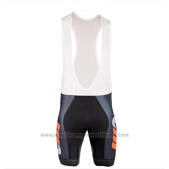 2018 Abbigliamento Ciclismo Cipollini Shading Bianco Nero e Arancione Manica Corta e Salopette