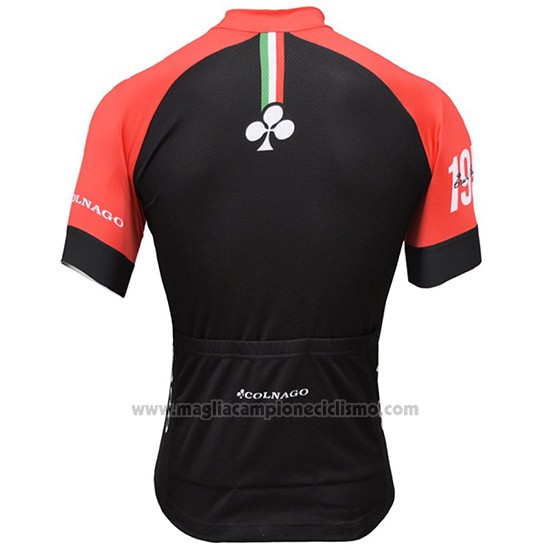 2019 Abbigliamento Ciclismo Colnago Bianco Nero Rosso Manica Corta e Salopette