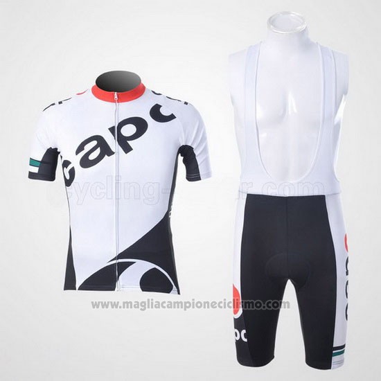 2011 Abbigliamento Ciclismo Capo Bianco Manica Corta e Salopette