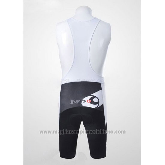 2011 Abbigliamento Ciclismo Capo Nero Manica Corta e Salopette