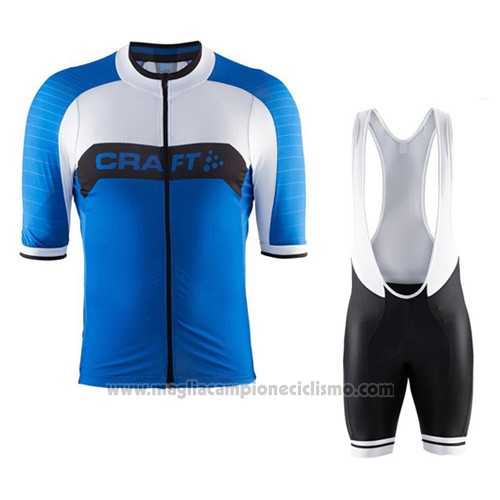 2016 Abbigliamento Ciclismo Craft Blu e Bianco Manica Corta e Salopette