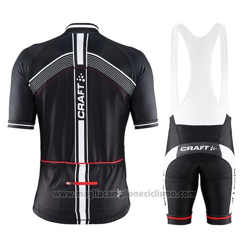 2016 Abbigliamento Ciclismo Craft Rosso e Nero Manica Corta e Salopette