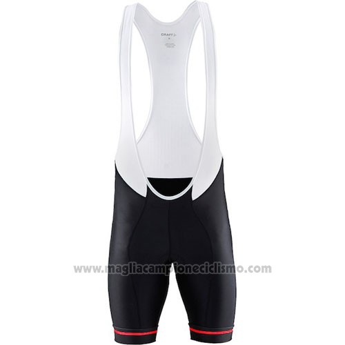 2016 Abbigliamento Ciclismo Craft Rosso e Nero Manica Corta e Salopette