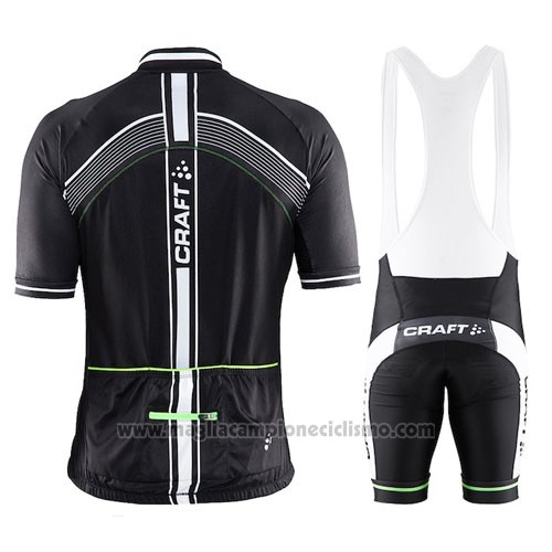 2016 Abbigliamento Ciclismo Craft Verde e Nero Manica Corta e Salopette