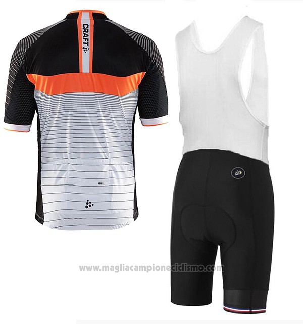 2017 Abbigliamento Ciclismo Craft Grigio e Nero Manica Corta e Salopette