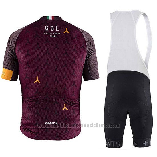2018 Abbigliamento Ciclismo Craft Monument Spento Rosso Manica Corta e Salopette
