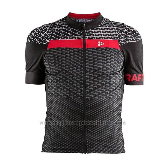 2018 Abbigliamento Ciclismo Craft Route Nero Rosso Manica Corta e Salopette